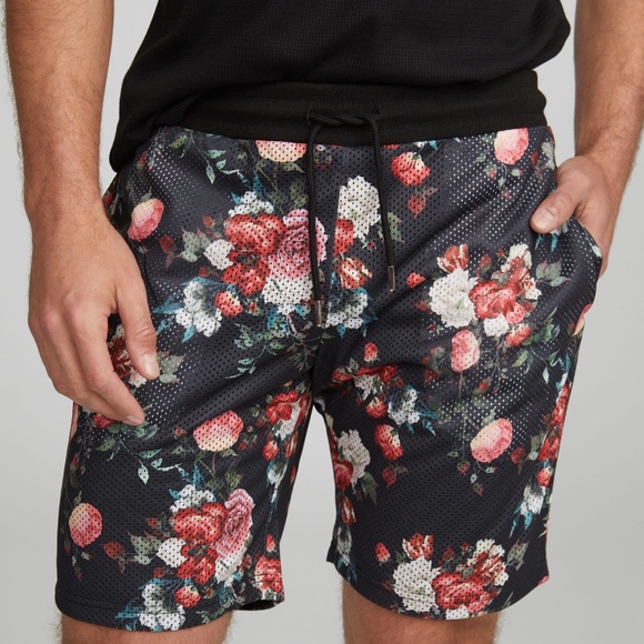 G BY GUESS Brody Floral Mesh Shorts XXL - Picture 1 of 2